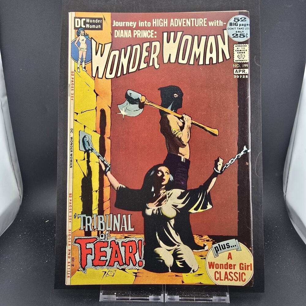 WONDER WOMAN #199 (1972) VF 8.0 Iconic Jeff Jones Bondage Cover - Sharp Spine!